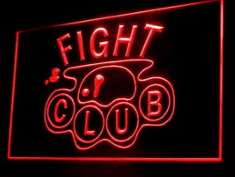 Fight Club Brass Knuckles LED Neon Sign